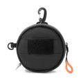 Fishing Line Storage Bag, Portable Fish Line Case Coin Key Pouch with Cable Hole & Hook for Outdoor Fishing - Black - Size 1Pack