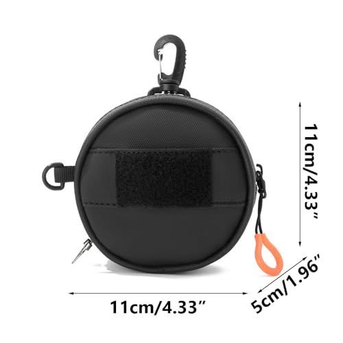 Fishing Line Storage Bag, Portable Fish Line Case Coin Key Pouch with Cable Hole & Hook for Outdoor Fishing - Gray - Size 1Pack