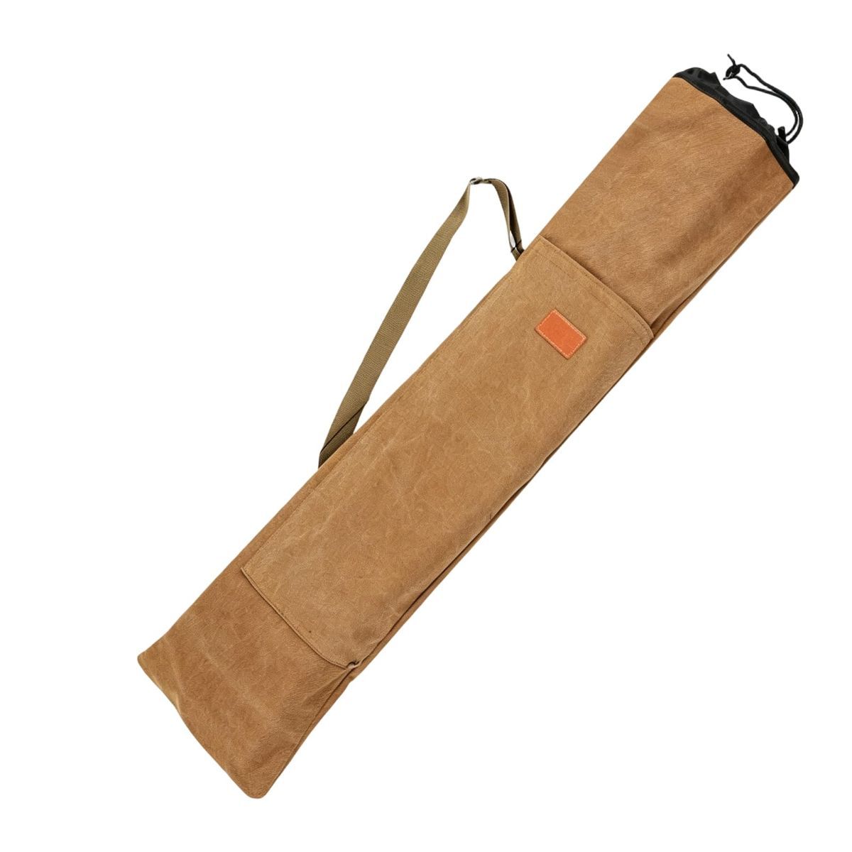 140cm Rod Case Angling Rods Bag, Folding Rod Carry Large Capacity Fishing Rod Case, Angling Rod Bag, Fishing Umbrellas Carry Bag for Camping Hiking - Brown - Size 140cm