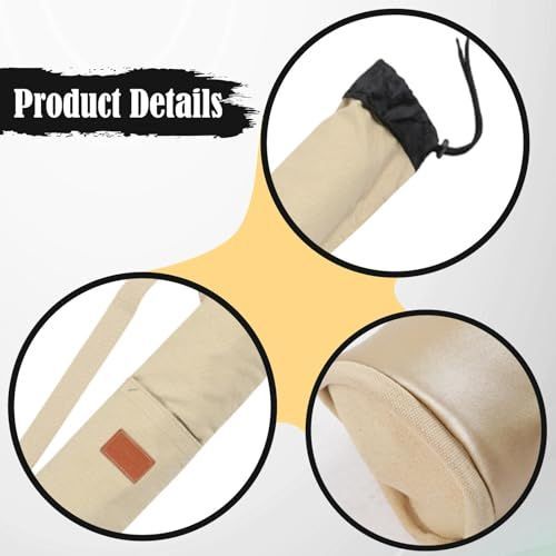 140cm Fishing Fishing Pole Storage Bag Portable Protection Cover Side Pocket Multipurpose Travel Carry Tackle Storage - Beige - Size 140cm