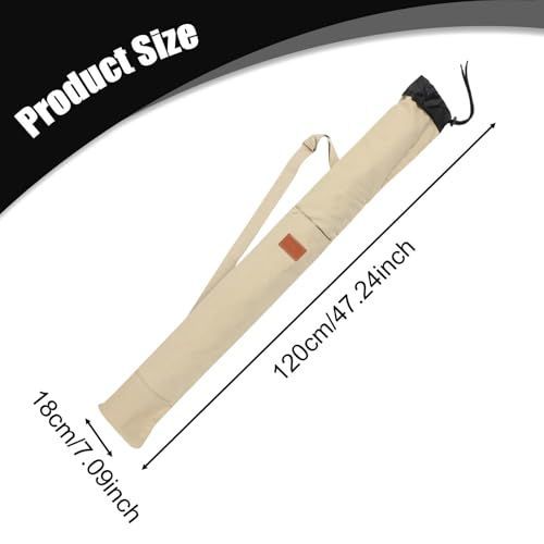 130cm Fishing Fishing Pole Storage Bag Portable Protection Cover Side Pocket Multipurpose Travel Carry Tackle Storage - Blue - Size 130cm