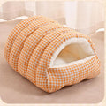 Cozy Monster Cat Cave Bed with Removable Cushion – Pink, 43 x 40 x 28cm