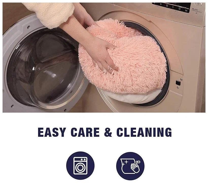 Cat Bed Fluffy Cat Bed Round Cat Bed Cat Furniture Cat Comfort Cat Sleeping Bed - Light Gray / 20in
