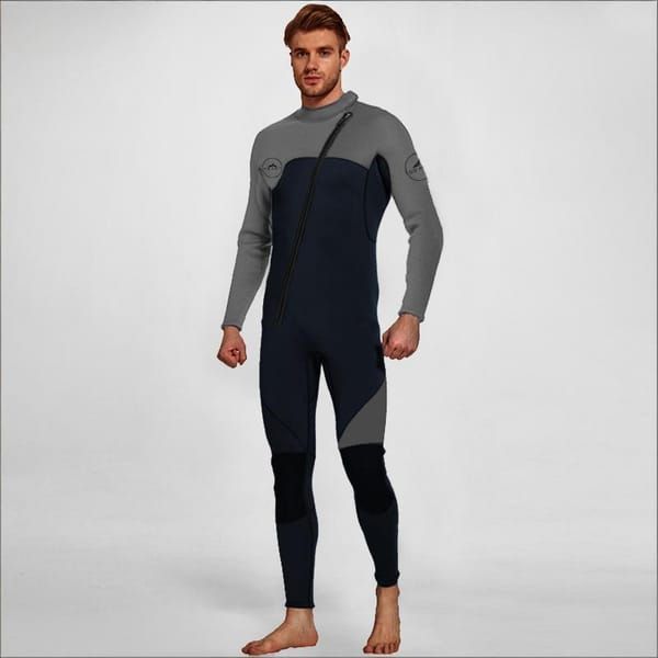 3MM Men's Full Wetsuit – 4-Way Stretch, UPF 50+, Thermal & Scratch Resistant for Diving & Surfing - Black - Size XL
