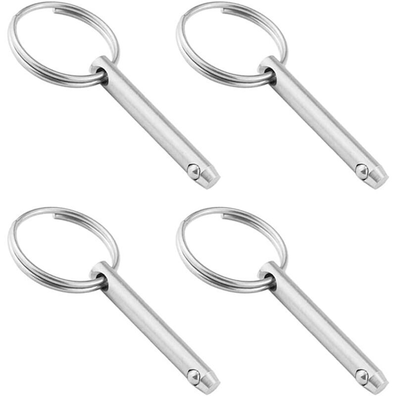 4 pcs Quick Release Ball Pins, 316 Stainless Steel 6.3Mm Diameter Quick Release Pins With Spring Loaded Ball End