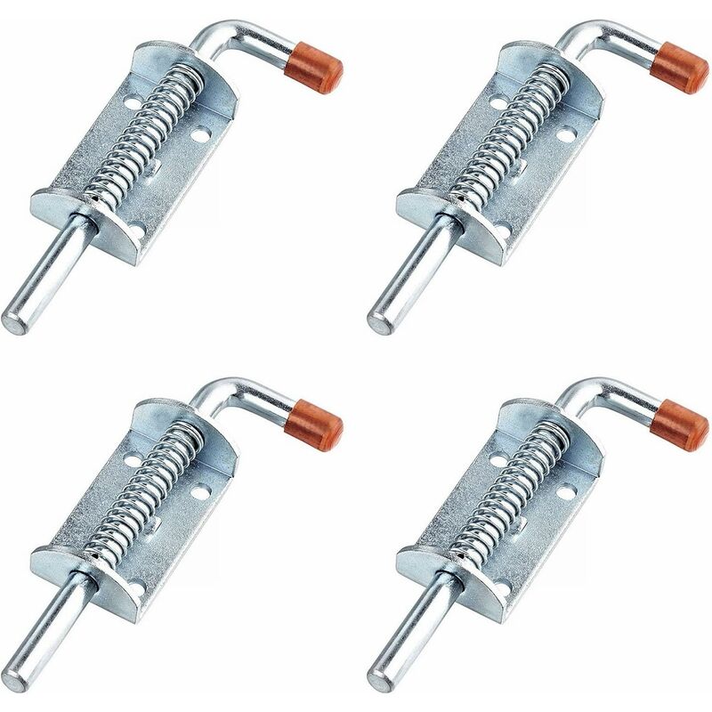 4 pcs Trailer Modification Accessories Zipper Pull 10Mm Thick Trailer Handle Spring Buckle Utv Trailer Lock (Silver,