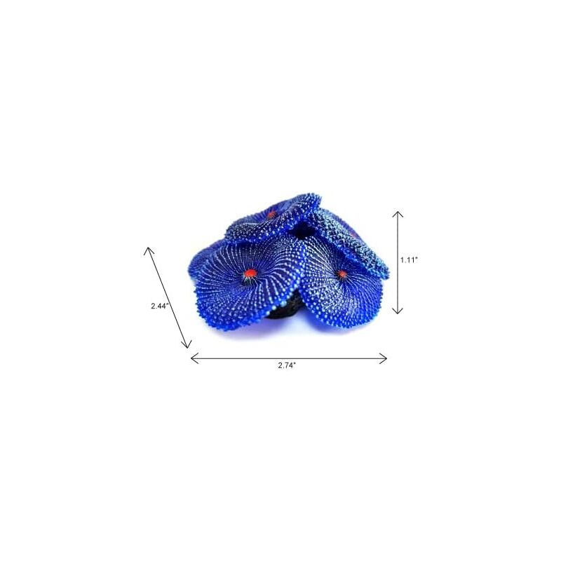 Artificial Coral, 4 Pieces, Fake Coral, Aquarium Decorations, Aquarium Corals For Aquarium Decoration (Coral Blue)
