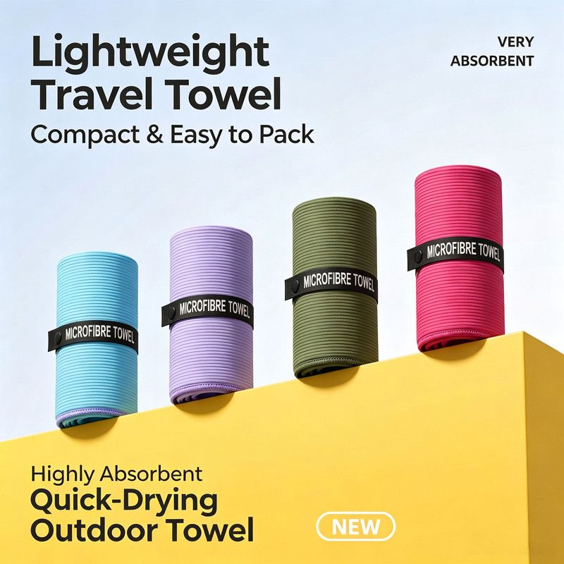 Microfiber Quick‑Dry Beach Towel, Lightweight Compact Sports Travel Towel, Super Absorbent No‑Lint Swim Gym Towel 76×152cm for Beach Camping Fitness（Lake blue）