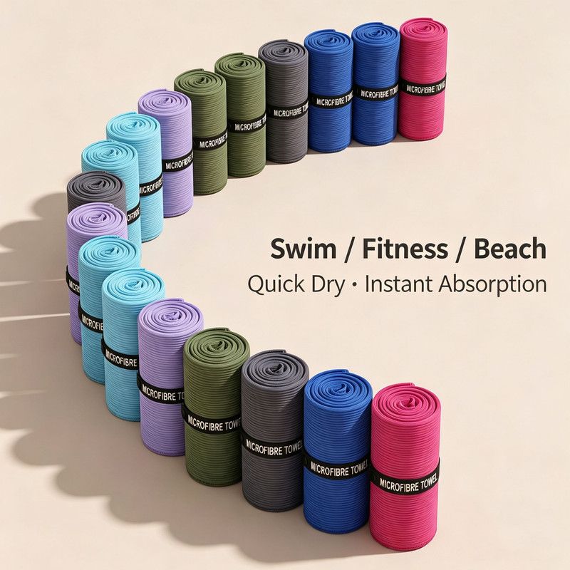 Microfiber Quick‑Dry Beach Towel, Lightweight Compact Sports Travel Towel, Super Absorbent No‑Lint Swim Gym Towel 76×152cm for Beach Camping Fitness（Taro purple）