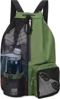 Drawstring Backpack, Beach Bag Backpack, Large Capacity Backpack with Wet Bag, Backpack for Swimming Surfing Travel Gym, Vegetable