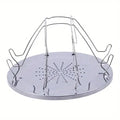 1 Piece Foldable Stainless Steel Camping Grill, Rust-Resistant Outdoor Cooking Rack for Camping, Picnics and Beach Trips