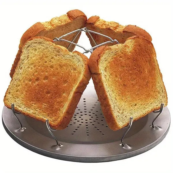 1 Piece Foldable Stainless Steel Camping Grill, Rust-Resistant Outdoor Cooking Rack for Camping, Picnics and Beach Trips