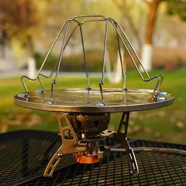 1 Piece Foldable Stainless Steel Camping Grill, Rust-Resistant Outdoor Cooking Rack for Camping, Picnics and Beach Trips
