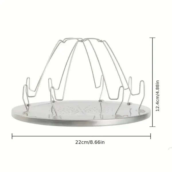 1 Piece Foldable Stainless Steel Camping Grill, Rust-Resistant Outdoor Cooking Rack for Camping, Picnics and Beach Trips