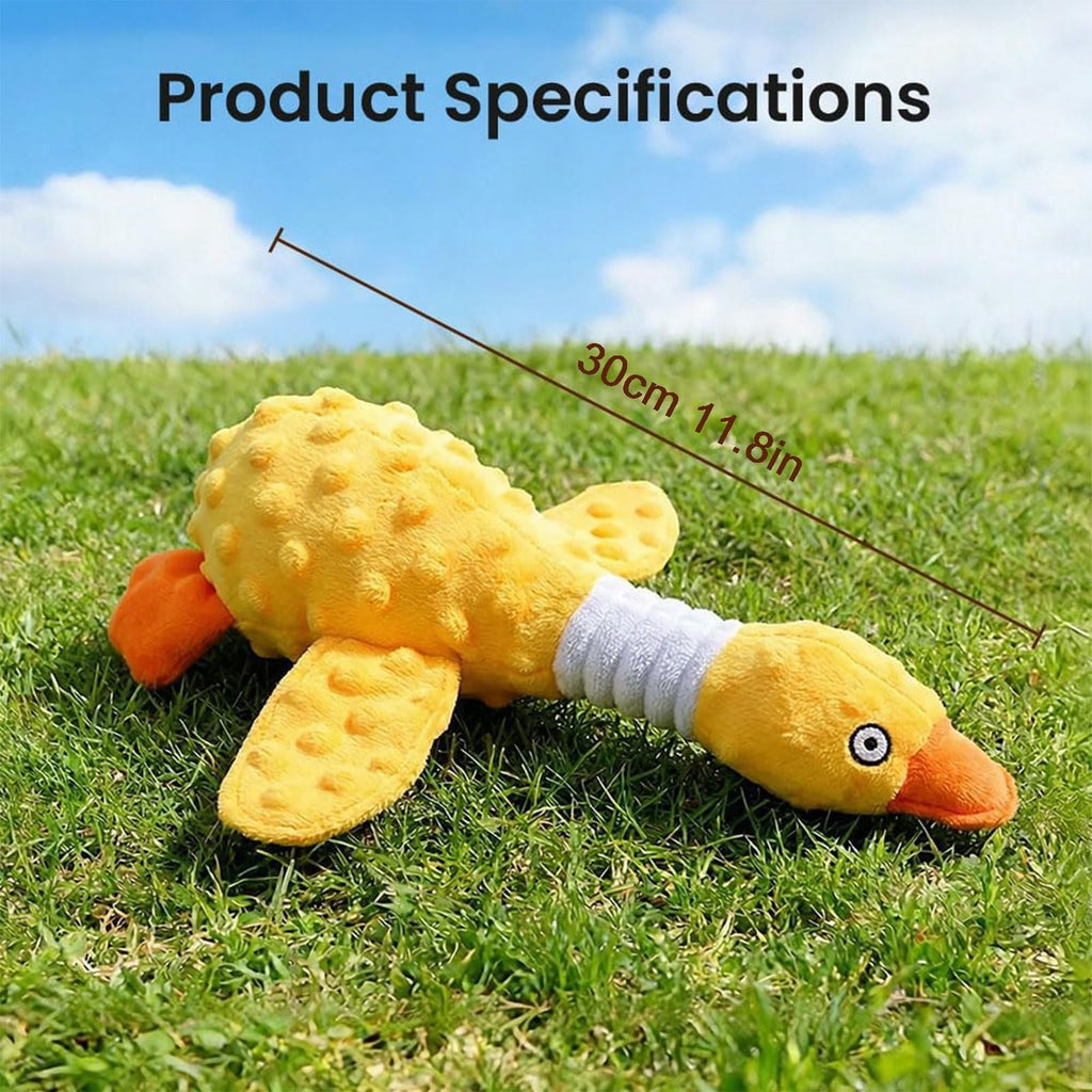 Pink Duck Plush Dog Chew Toy with Squeaker – Durable Calming Toy for Aggressive Chewers & Boredom Relief – Pink