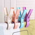 4 Pieces Beach Towel Clips, Colour Beach Clips, Towel Clips for Beach Chairs Cruise, Heavy Duty Clothes Pins-Keep Your Towel from, 8.5 x 12 cm