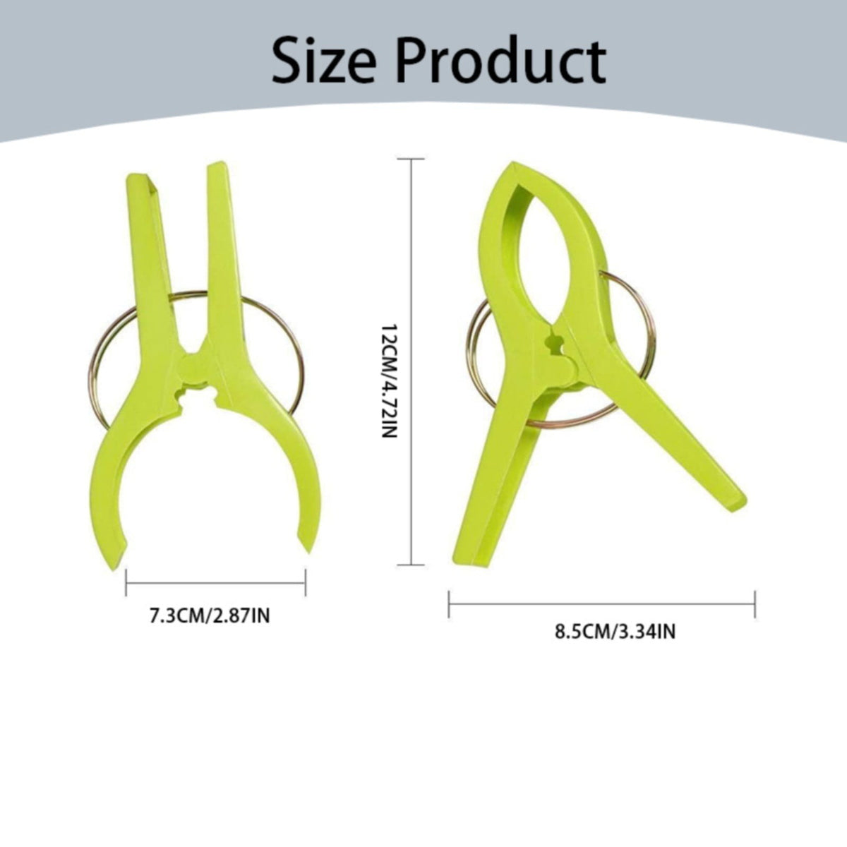 4 Pieces Beach Towel Clips, Colour Beach Clips, Towel Clips for Beach Chairs Cruise, Heavy Duty Clothes Pins-Keep Your Towel from, 8.5 x 12 cm