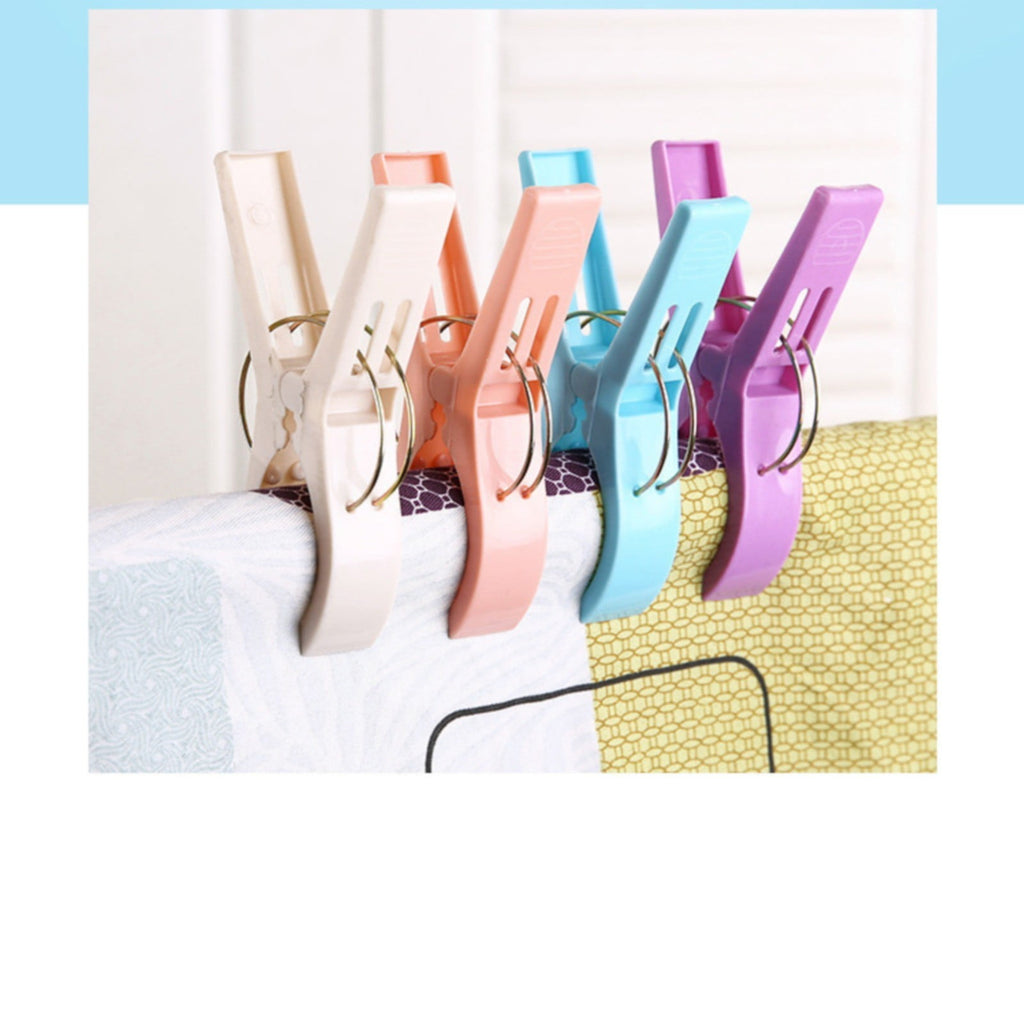 4 Pieces Beach Towel Clips, Colour Beach Clips, Towel Clips for Beach Chairs Cruise, Heavy Duty Clothes Pins-Keep Your Towel from, 8.5 x 12 cm