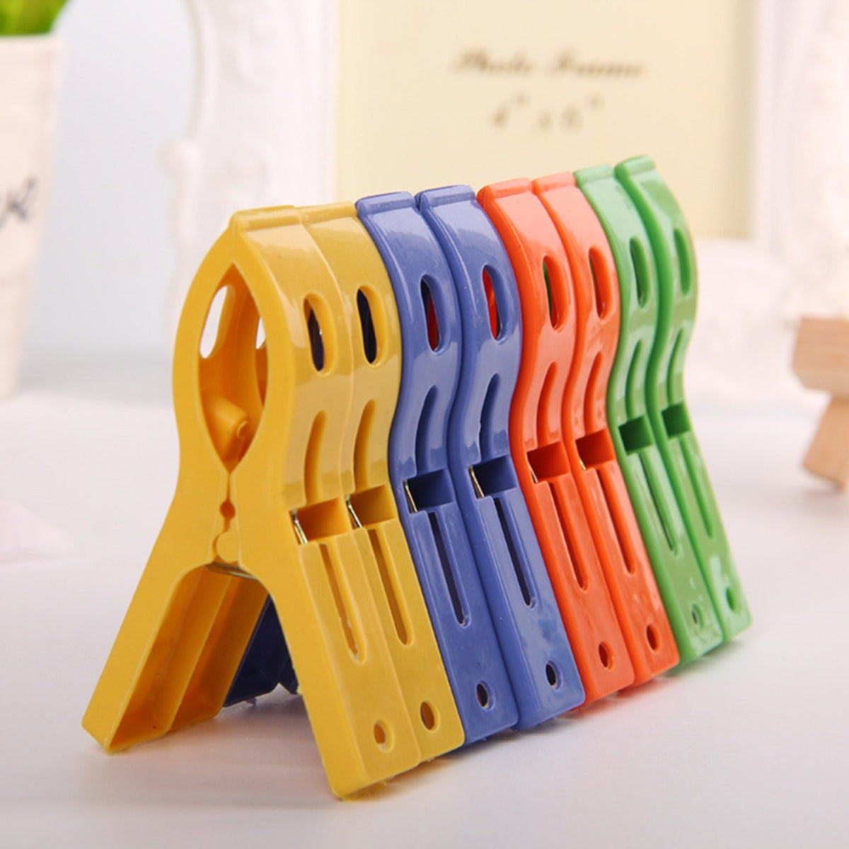 Towel Pegs,Beach Towel Clips for Chairs Cruise Plastic Clothes Pins Beach Chair Towel Clips,Towel Holder Clips,Heavy Duty Clothes Pins-Keep, Yellow