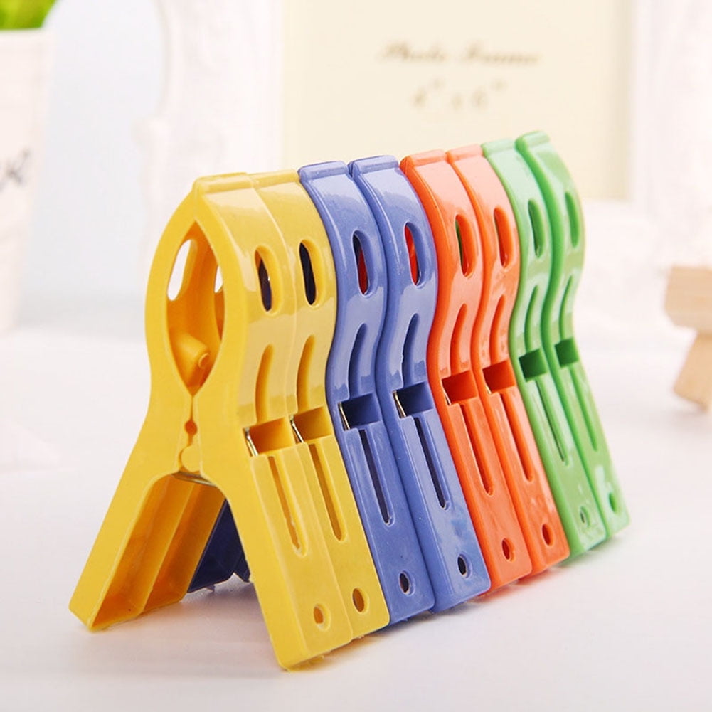 Towel Pegs,Beach Towel Clips for Chairs Cruise Plastic Clothes Pins Beach Chair Towel Clips,Towel Holder Clips,Heavy Duty Clothes Pins-Keep, Yellow