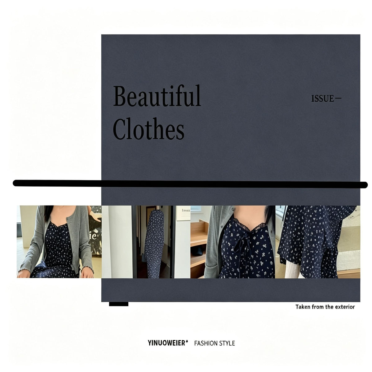 Dark Gray Size 4XL (Recommended 95.5-110kg / 210.5-242.5lbs) | Oversized Plus Size Dress Set | Christmas Extra Roomy Gift | Non-Restrictive Long Sleeve Cardigan Floral Two-Piece