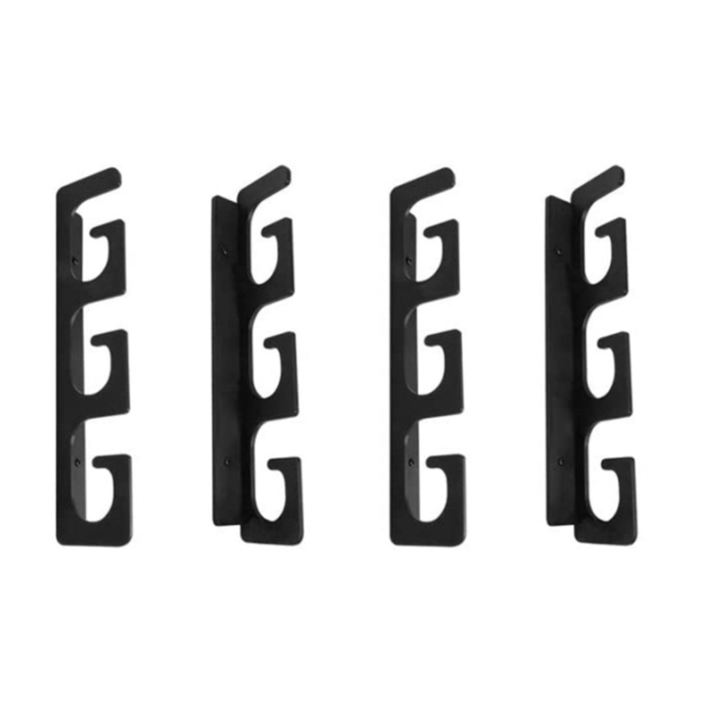 Set of fishing rod holders for garage, 6 rods - Fishing rod holders for wall and ceiling, fishing rod storage 0.46 Black