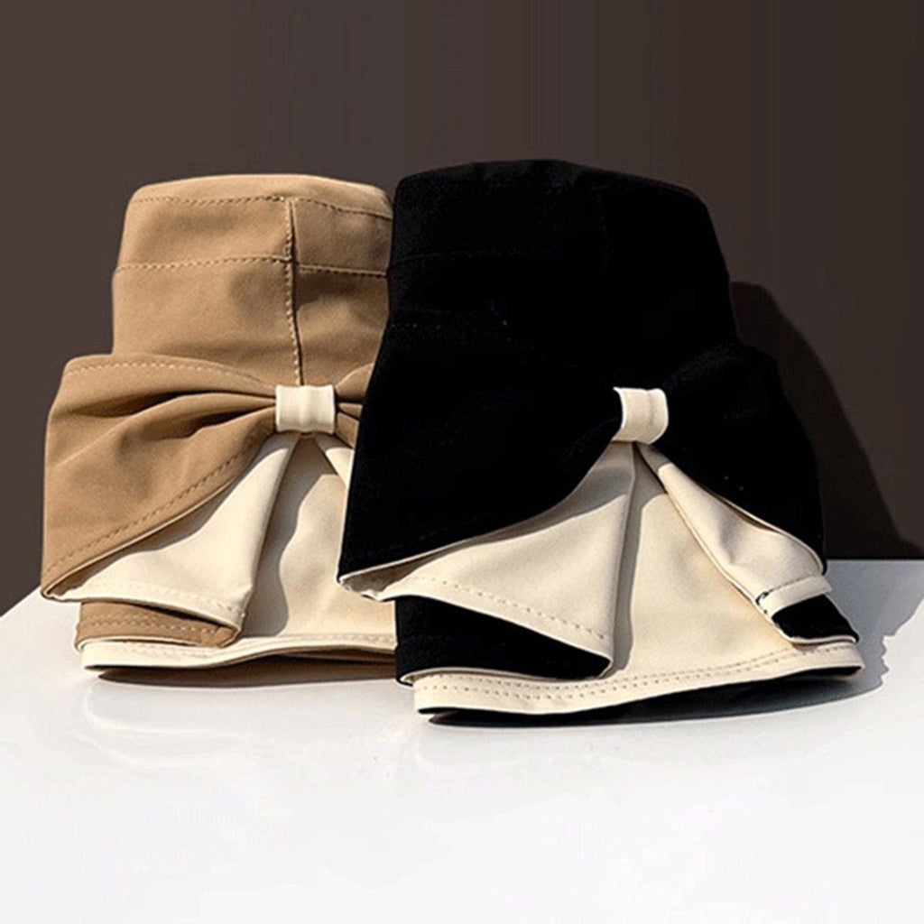 Women's Foldable Wide Brim Bucket Sun Hat, Adjustable Beach Hat for Travel and Summer Sun Protection, Black, 54-60 cm