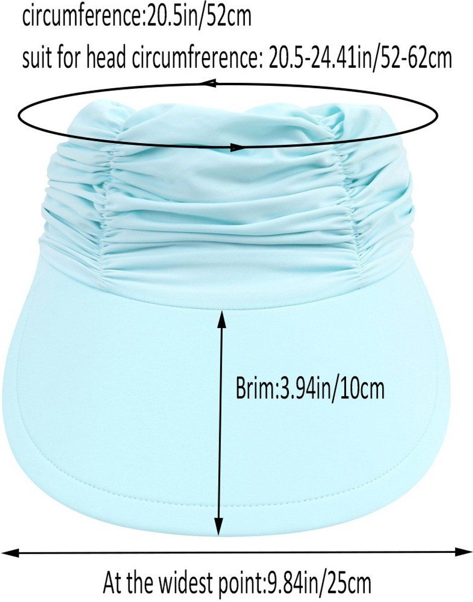Women's Sun Hat UPF 50 Plus Foldable Beach Hat with Ponytail Hole, Wide Brim Adjustable, Black