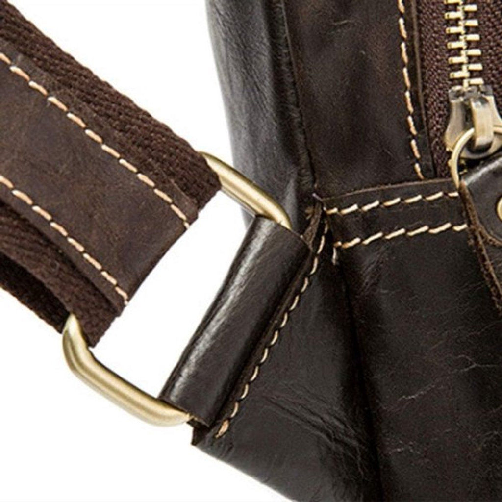 Leather Fanny Pack with Adjustable Strap and Multiple Pockets for Men and Women, for Travel Hiking and Daily Use
