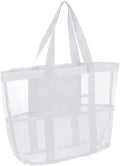 Mesh Beach Tote Bag, Upgraded Beach Towel Bags, Pool Bag for Vacation Travel Daily