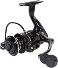 All Metal Spinning Fishing Reel - Ultra Smooth 5.2:1 Gear Ratio Saltwater Freshwater - Corrosion Resistant CNC Machined Fish Reel for Surfcasting Kayak - 3000 Size Black