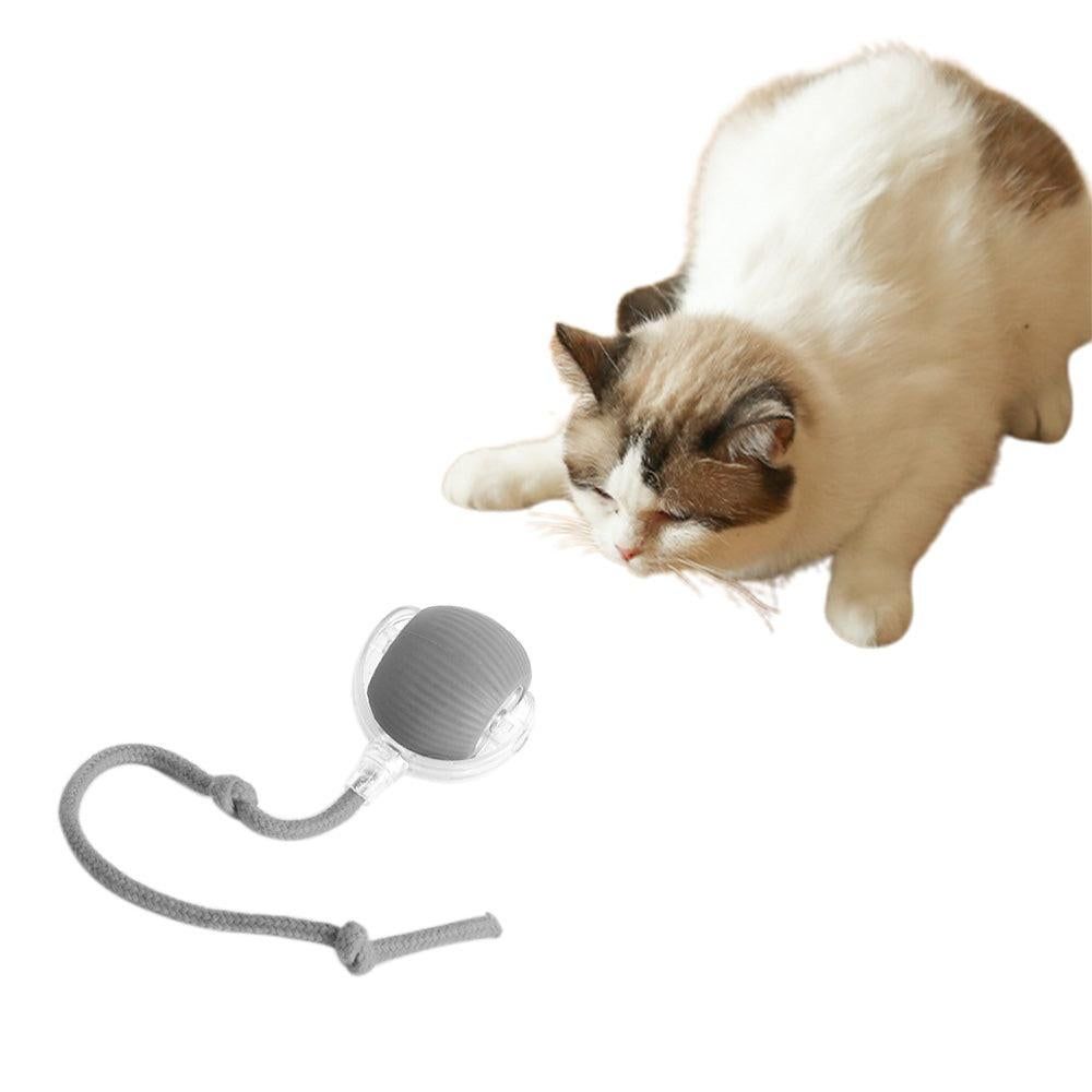 Interactive Cat Toy Ball Fast Rolling Motion Activate Cat Toys Gray