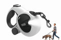 5m Auto Retractable Dog Leash with LED Light Pet Walking Lead for Small Medium Large Dogs - M