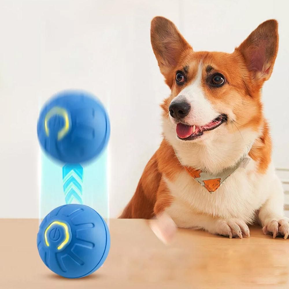 2Pcs 4.5CM Automatic Moving Ball Toy for Cats USB Rechargeable Interactive Vibrating Cat Toy