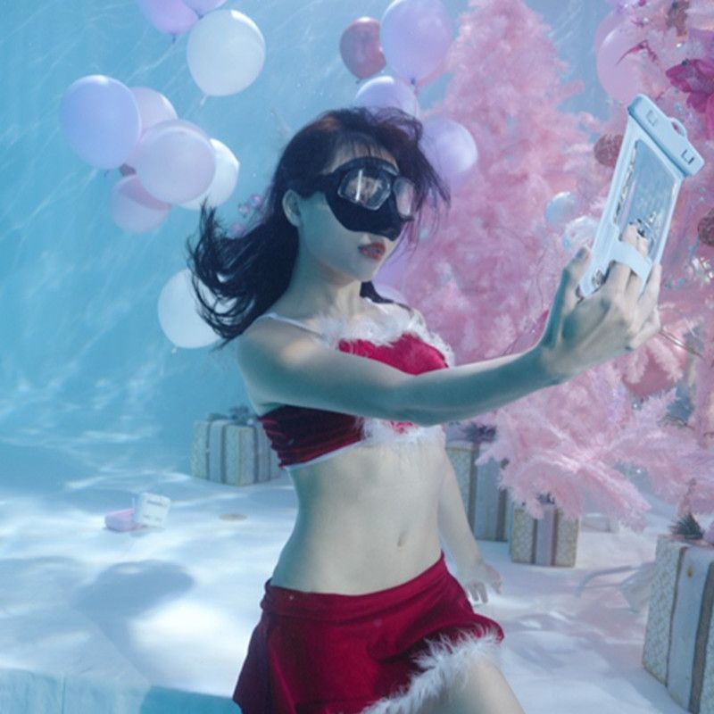 Single-Hand Selfie Phone Waterproof Pouch, High-Sensitivity Touch Screen, for Snorkeling and Surfing—Green