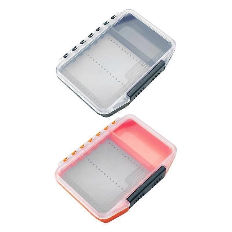 Waterproof Plastic Pockets Fly Fishing Box Portable Fishing Tackle Box Light Weight Fishing Tackle Hook Box Enduring - Black