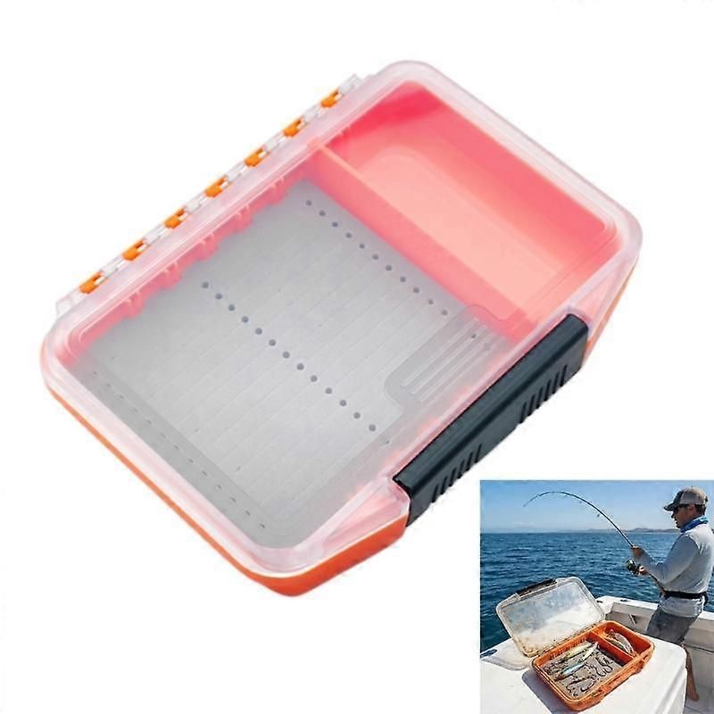 Waterproof Plastic Pockets Fly Fishing Box Portable Fishing Tackle Box Light Weight Fishing Tackle Hook Box Enduring - Black