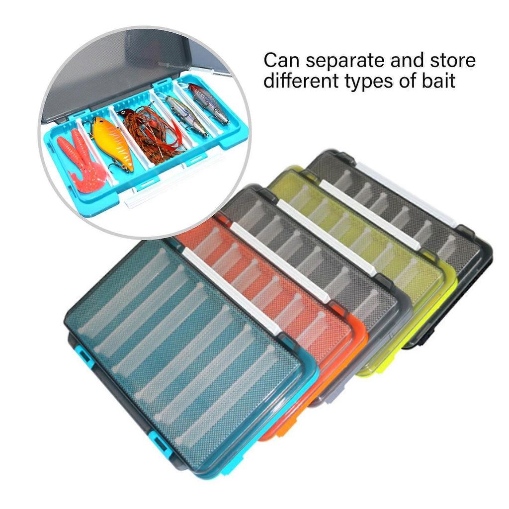 Fish Baits Storage Case with Detachable Compartments Grids Fishing Tackle Storage Box Seal Waterproof Fishing Tackle Box - Black