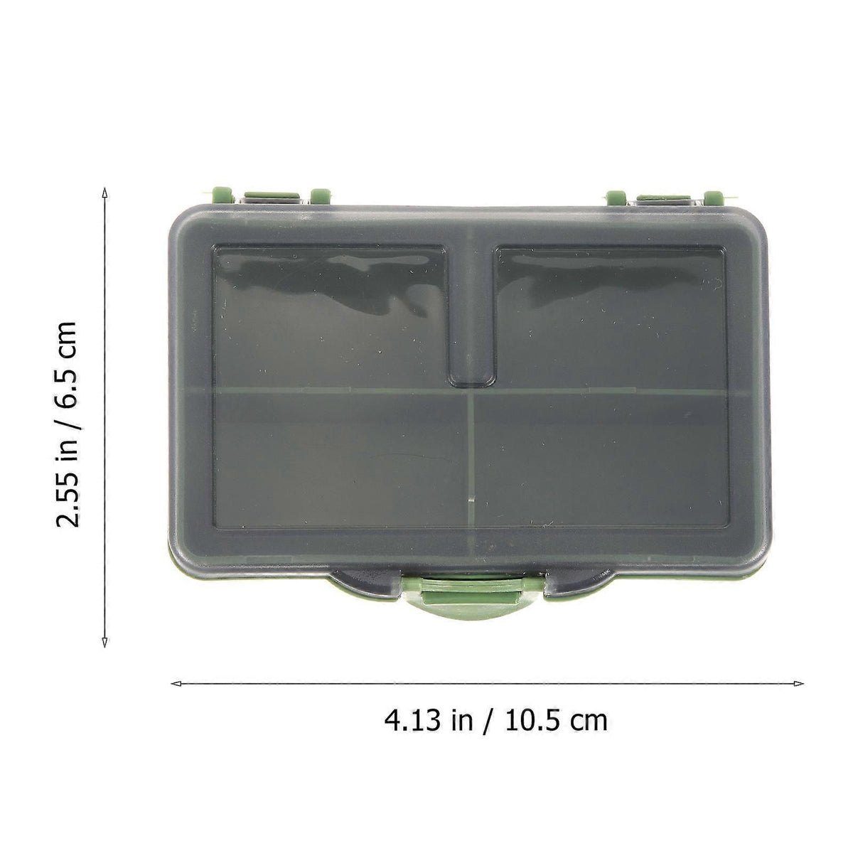 Fishing Tackle Box 2 Pack, Small Fishing Accessories Storage Case with Fixed Compartments, Compact Fishing Hook Bait Lure Organizer, PP Tackle Container - 4 Compartments