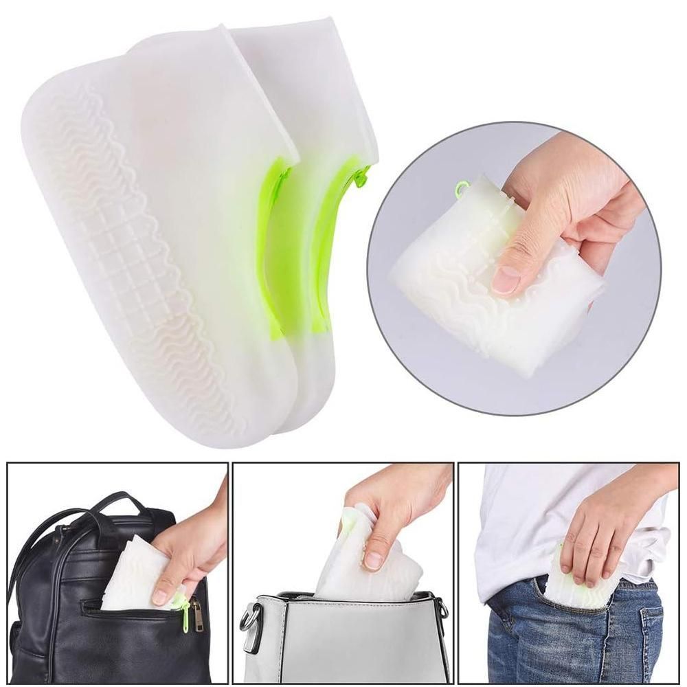 Waterproof Silicone Shoe Covers Reusable Overshoes - Yellow - M