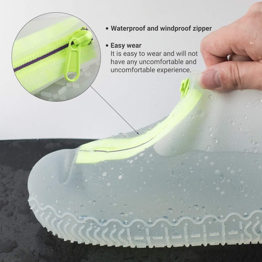 Waterproof Silicone Shoe Covers Reusable Overshoes - Yellow - XL