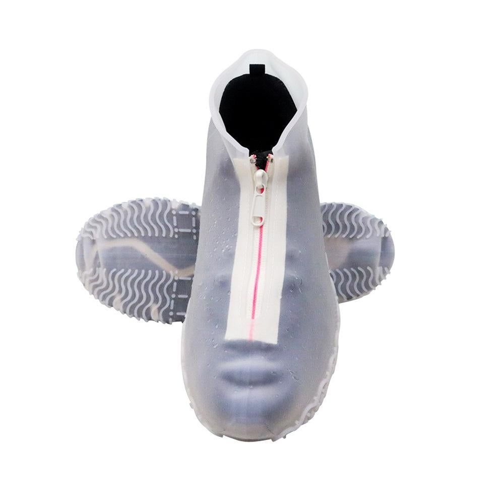 Waterproof Silicone Shoe Covers Reusable Overshoes - Transparent - XL