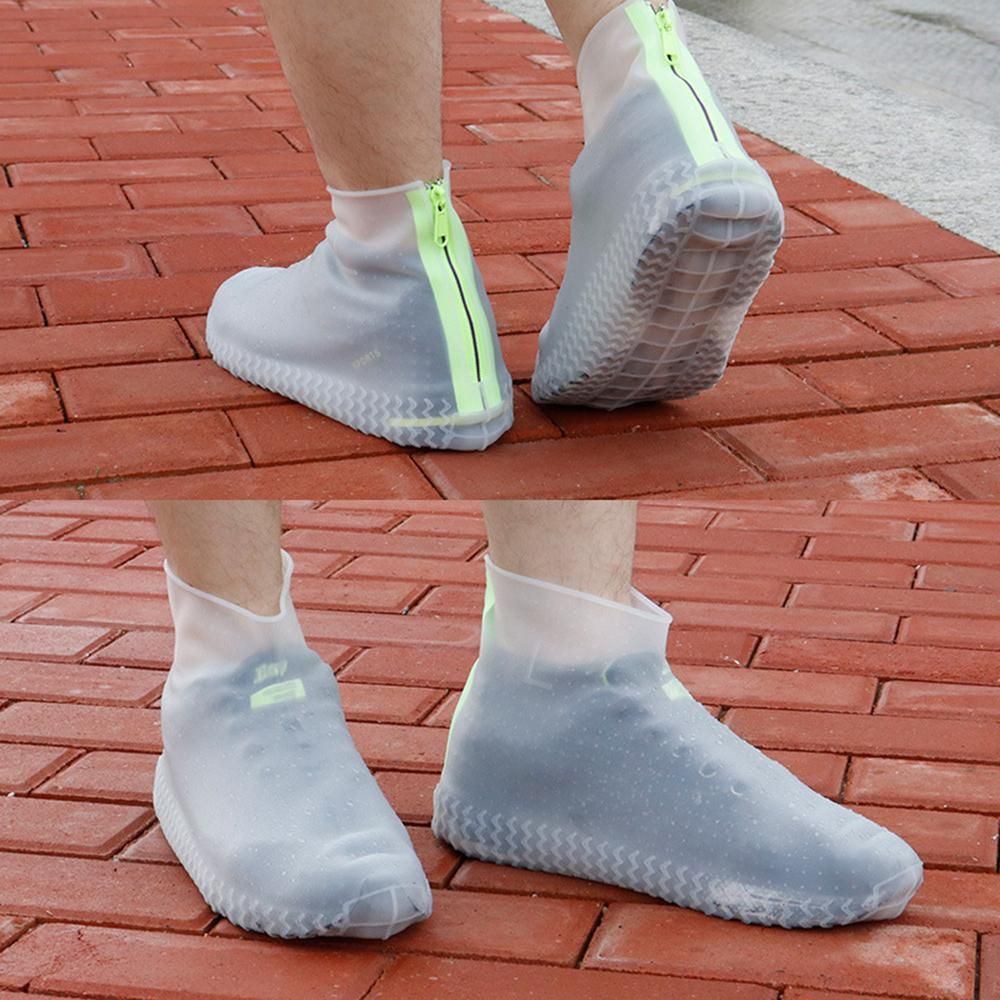 Waterproof Silicone Shoe Covers Reusable Overshoes - Transparent - XL