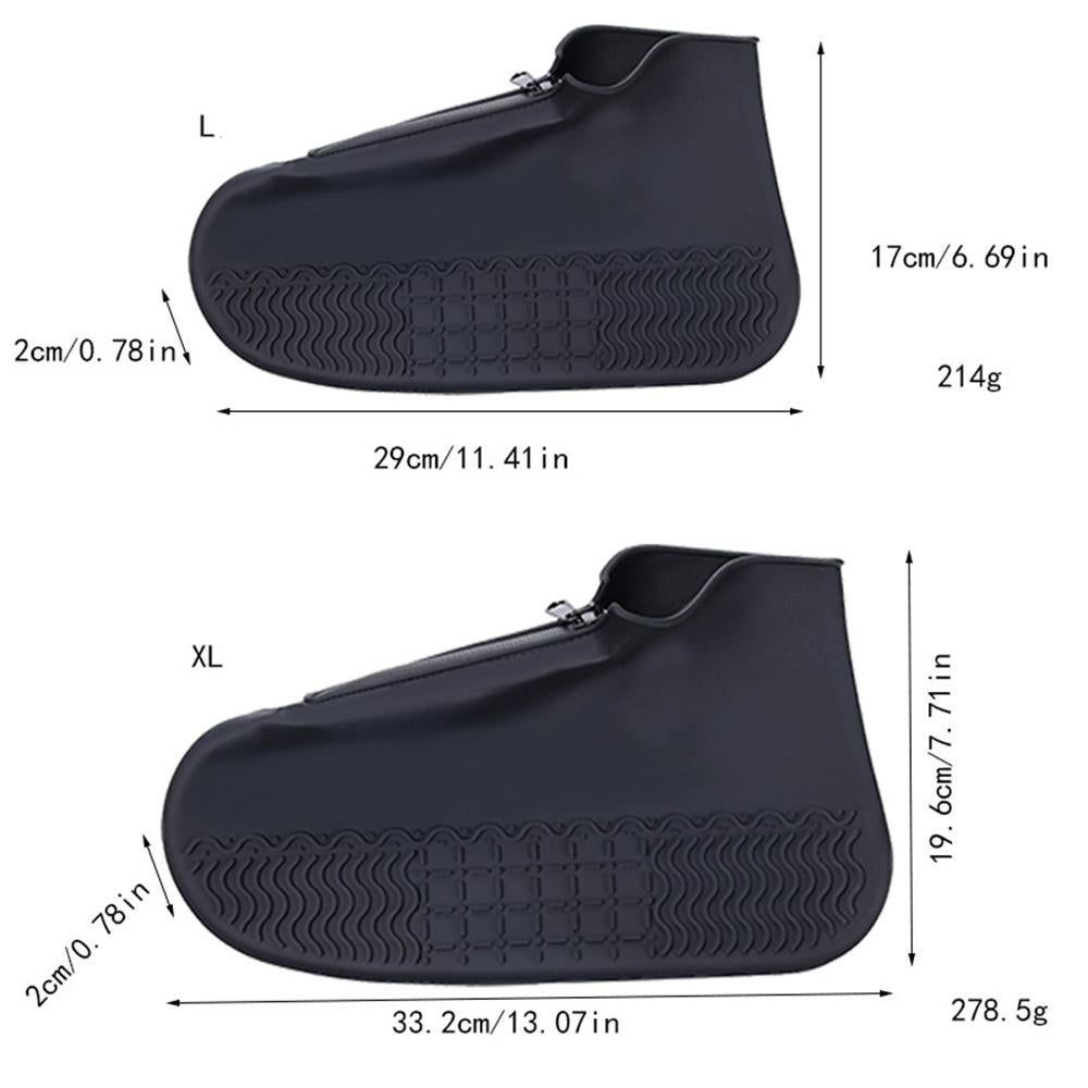 Waterproof Silicone Shoe Covers Reusable Overshoes - Red - M