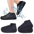 Waterproof Silicone Shoe Covers Reusable Overshoes - Black - S
