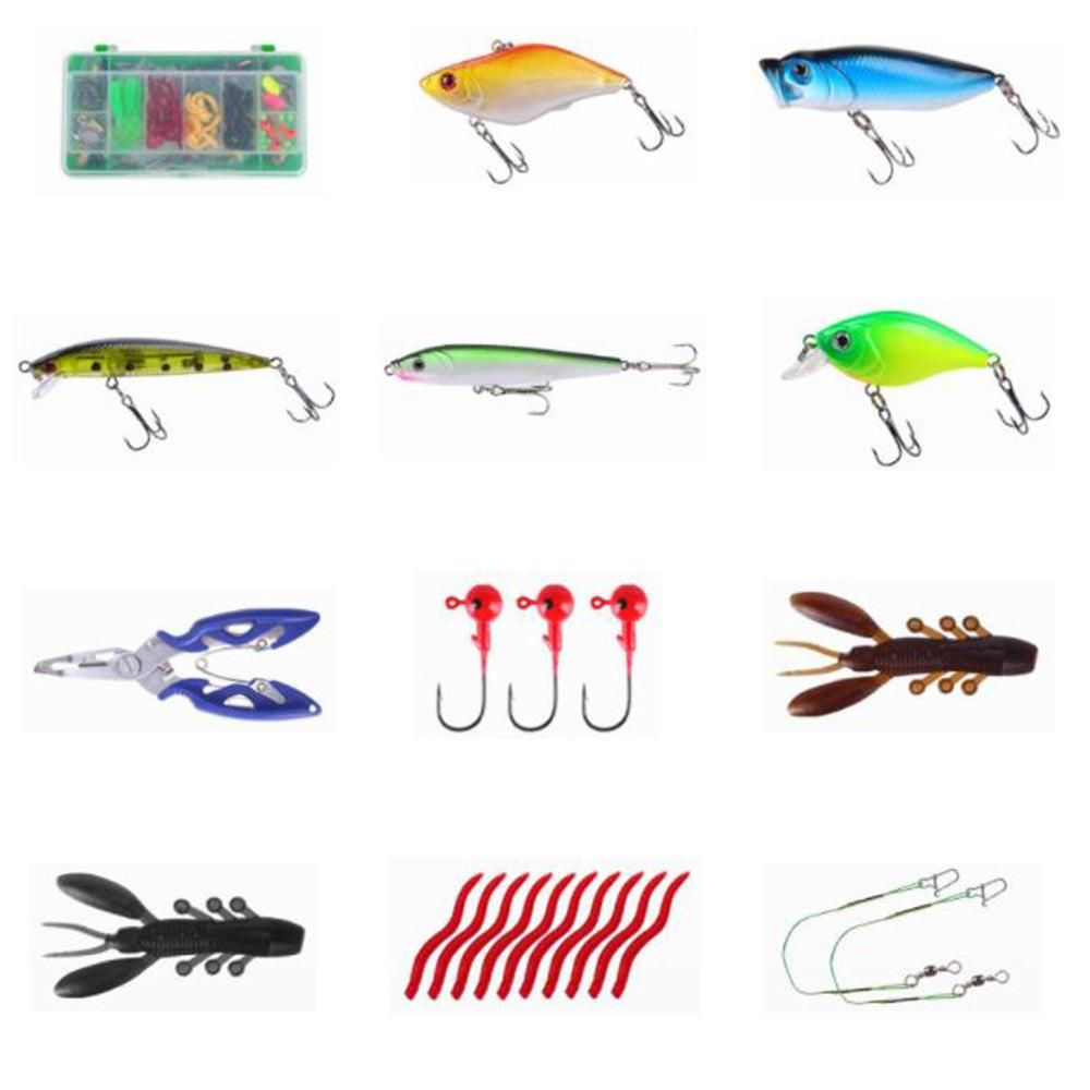 101Pcs Plastic Fishing Lures Tackle Prawn Shrimp Flathead Bream Cod Bass Lure Fishing Kit