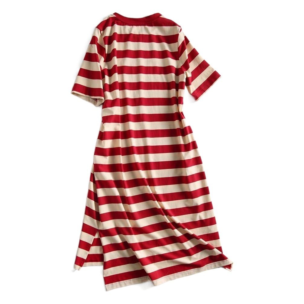 Zebina Womens Striped Short Sleeve Dress Red M Size: M; Height (cm): 160-165; Weight (kg): 50-55; Bust (cm): 86-90; Waist (cm): 70-74; Shoulder width (cm): 38; Length (cm): 60