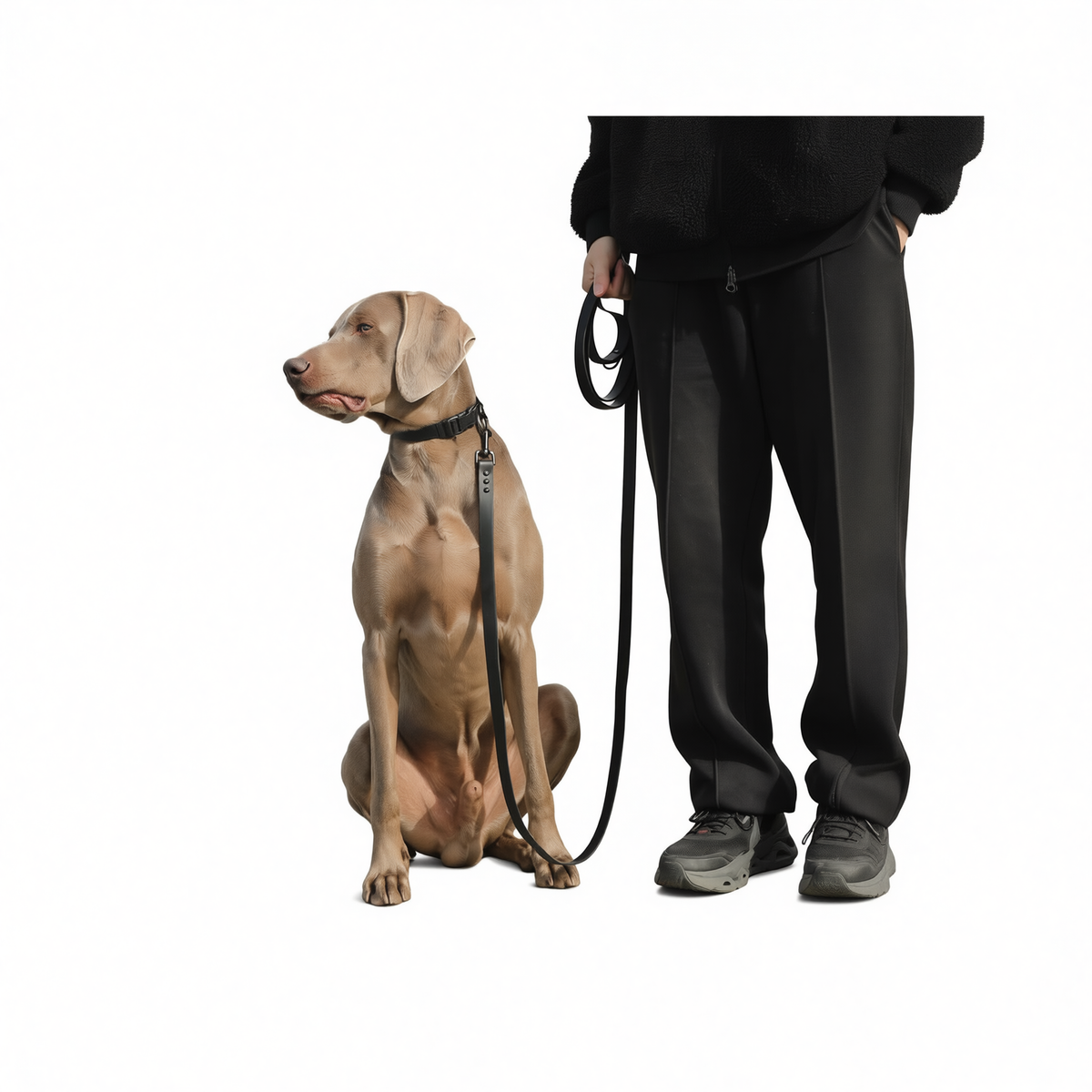 Pet Leash Roommate PVC Waterproof Dog Training Rope black 1.5m*2.0cm