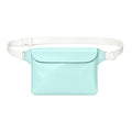 Waterproof PVC Waist Bag with Touchscreen Compatible Pouch for Skiing, Surfing, Diving, Beach Trips, Kayaking and Outdoor Snow Sports, Keeping Phone, Cards, Keys and Cash Dry and Secure (Mint)