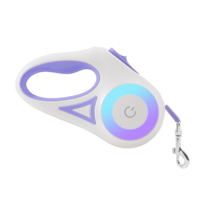Illuminated Retractable Dog Leash with Touch-Control Brake, RGB Light & Anti-Slip Handle – Mint, 5M (16.4ft)